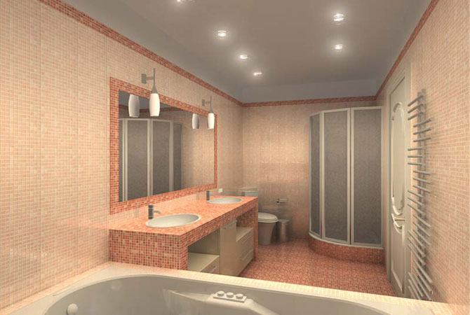 дизайн-проект по облицовке плиткой ванной комнаты